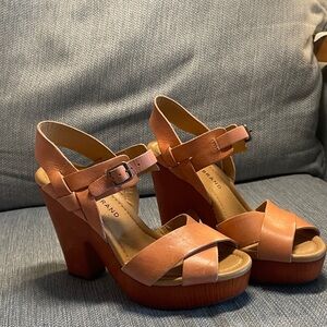Lucky Brand Peachy- Pink Platform Sandals